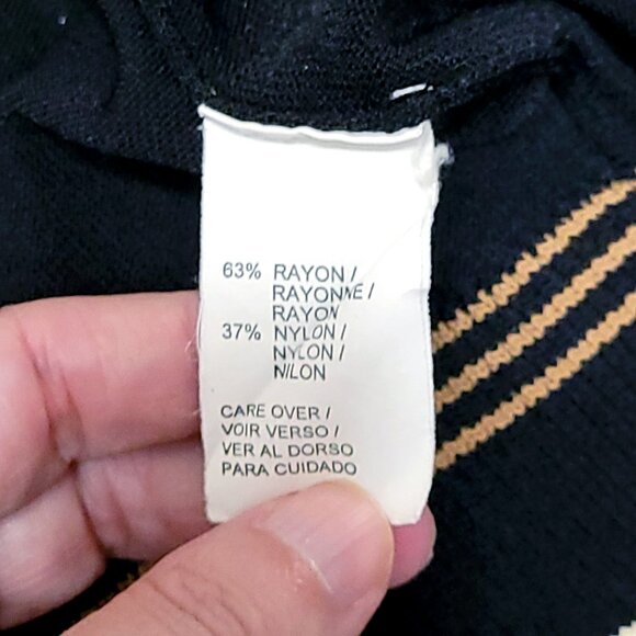 Anne Klein Womens Button Up Cardigan Sweater Size XL Black Office Corporate Goth - Picture 8 of 10